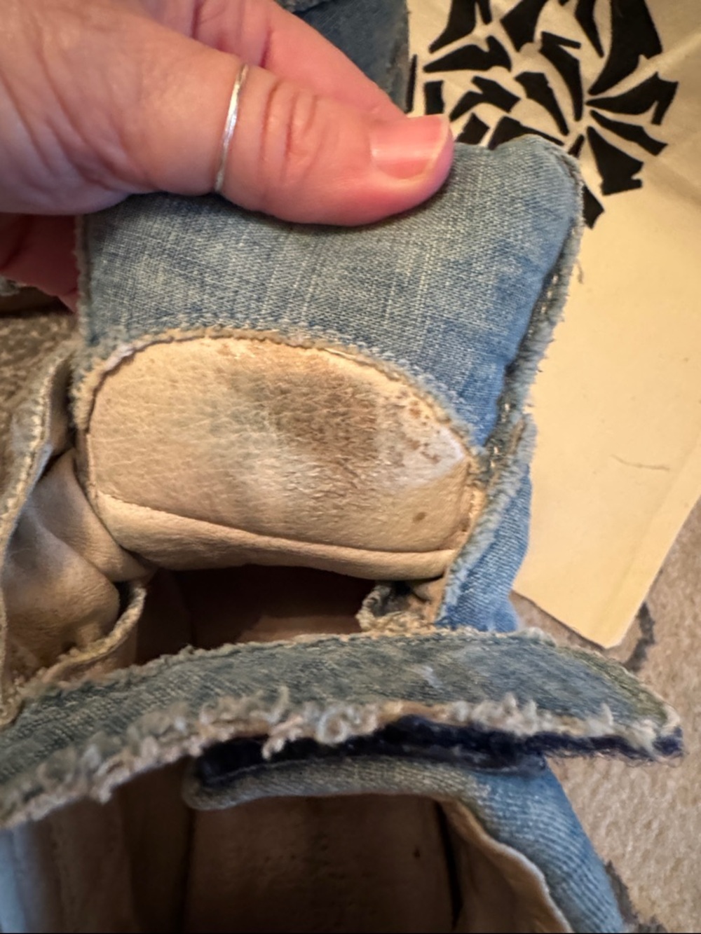 Vintage Isabel  Marant ripped denim wedge sneaker - Picture 3 of 5